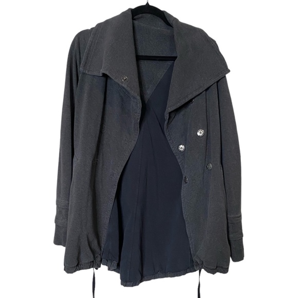 LULULEMON Gratitude Wrap Long Line French Terry Cotton Loose Fit Jacket Sz 4 - Picture 4 of 11